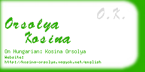 orsolya kosina business card